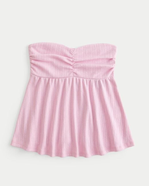 Hollister Pink Easy Pointelle Babydoll Top