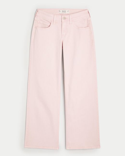 Hollister Low-rise Light Pink Baggy Jeans