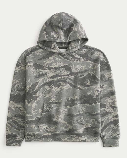 Hollister grey camo hoodie discount