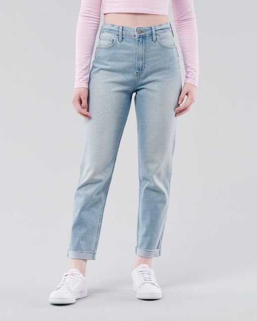 Hollister straight leg jeans in light blue wash