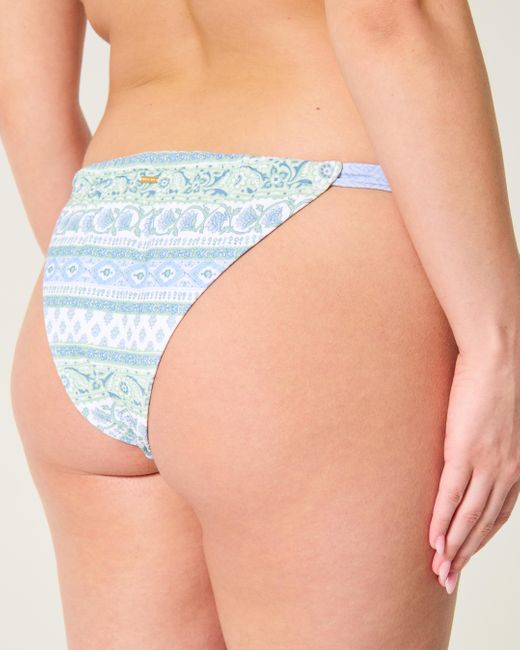 Hollister Blue Bikini-Unterteil mit hohem Bein und seitlichen Trägern