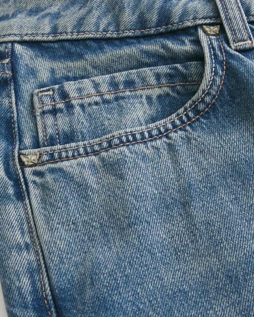 Hollister Blue Ultra Low-rise Medium Wash Baggy Jeans