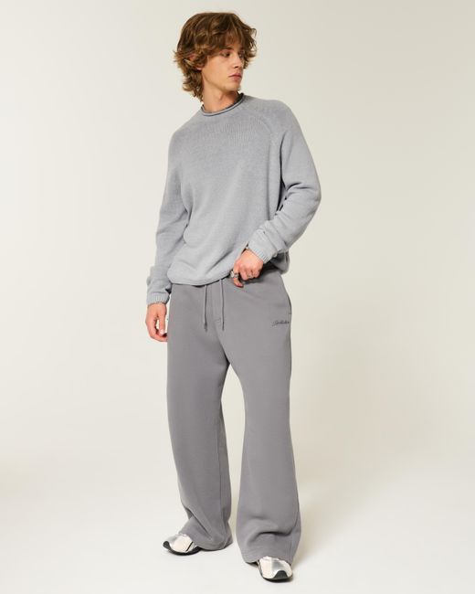 Hollister Gray Boxy Roll-neck Crew Sweater for men