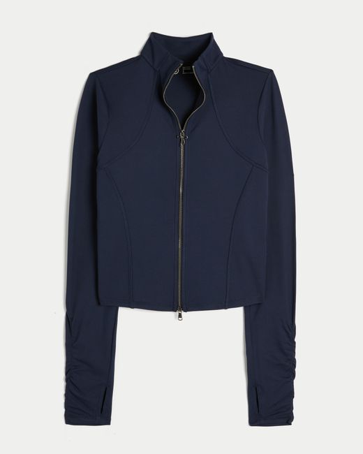 Hollister Blue Gilly Hicks Active Recharge Bow Double Zip Jacket