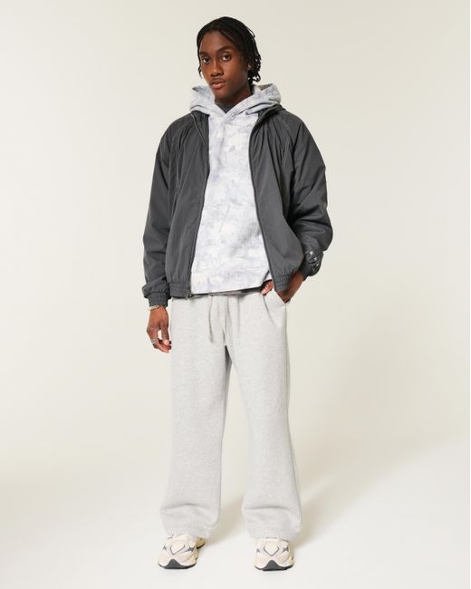 Hollister Black Hooded Windbreaker Jacket for men