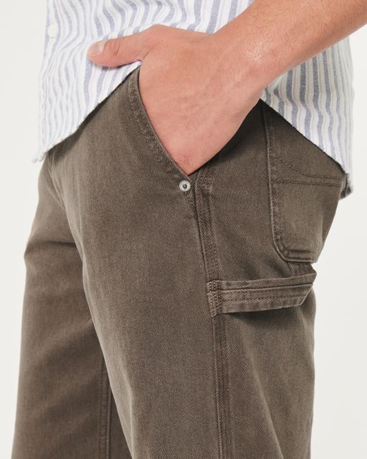 Hollister Gray Brown Loose Carpenter Jeans for men