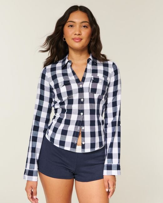 Hollister Blue Oxford Icon Shirt