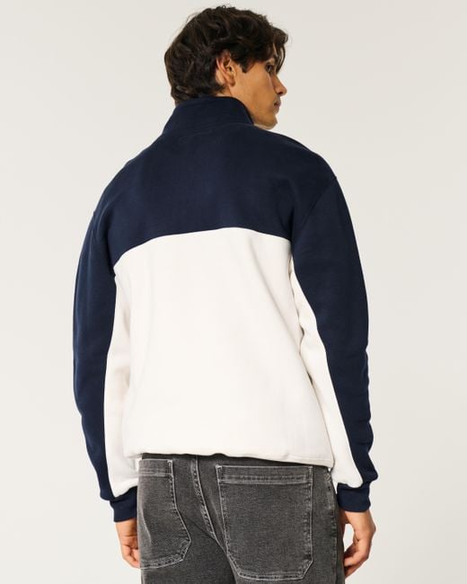 Hollister Blue Oracle Red Bull Racing Graphic Half-zip Sweatshirt for men