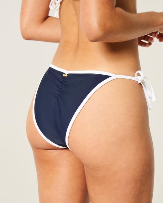 Hollister Blue Side-tie Cheeky Bikini Bottom