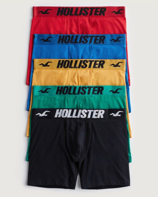 Hollister Blue Longer-length Boxer Brief 5-pack for men