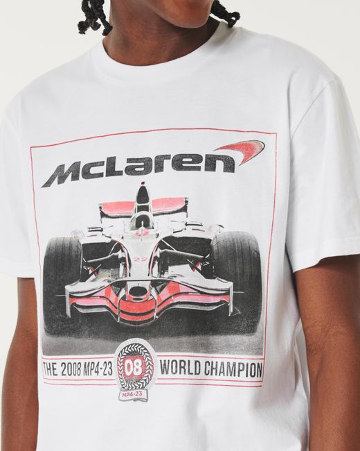 Hollister Lässiges Tee mit McLaren-Grafik in White für Herren