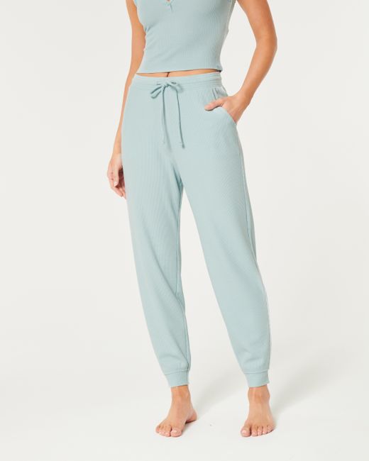 Hollister Blue Gilly Hicks Waffle Joggers