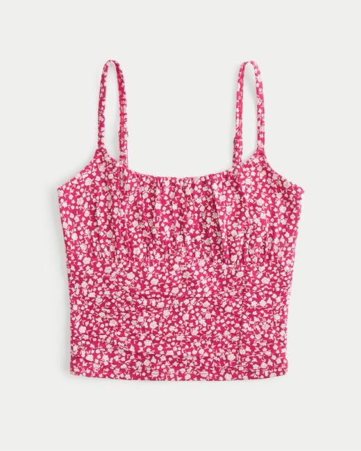 Hollister Pink Ruched Tank