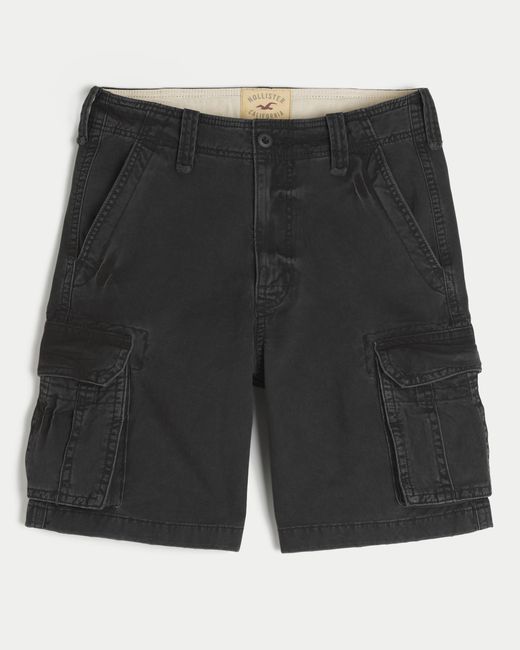 Hollister Black Baggy Cargo Shorts for men