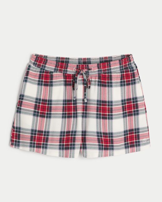 Hollister Red Gilly Hicks Cozy Pajama Shorts