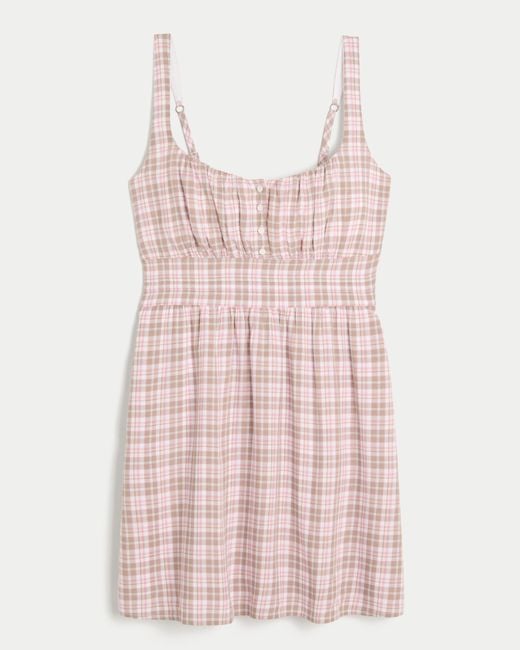 Hollister Pink Scoop Babydoll Mini Dress