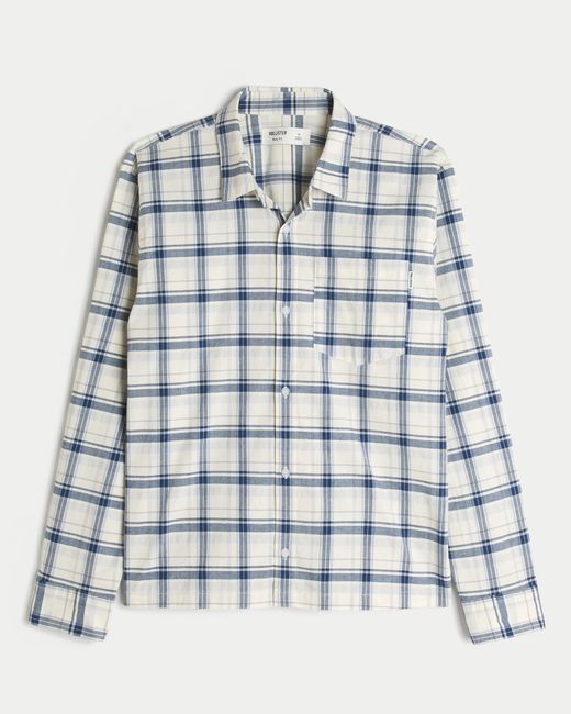 Hollister Multicolor Boxy Poplin Button Front Shirt for men