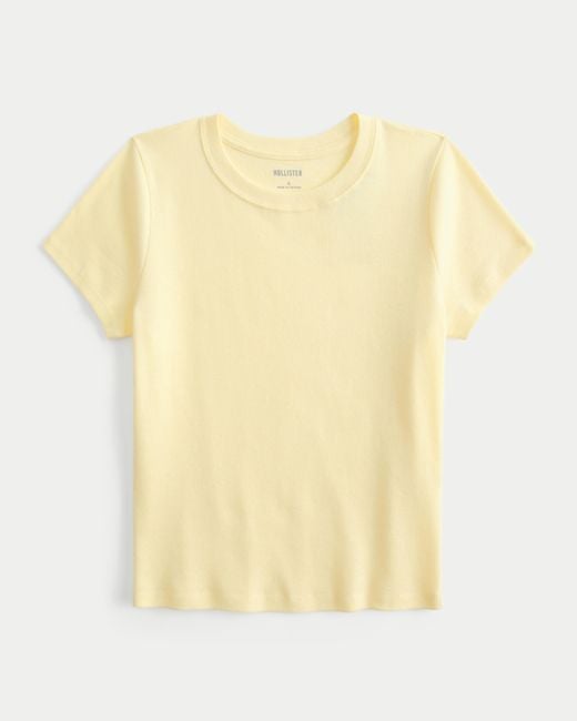 Hollister Yellow Crew Baby Tee