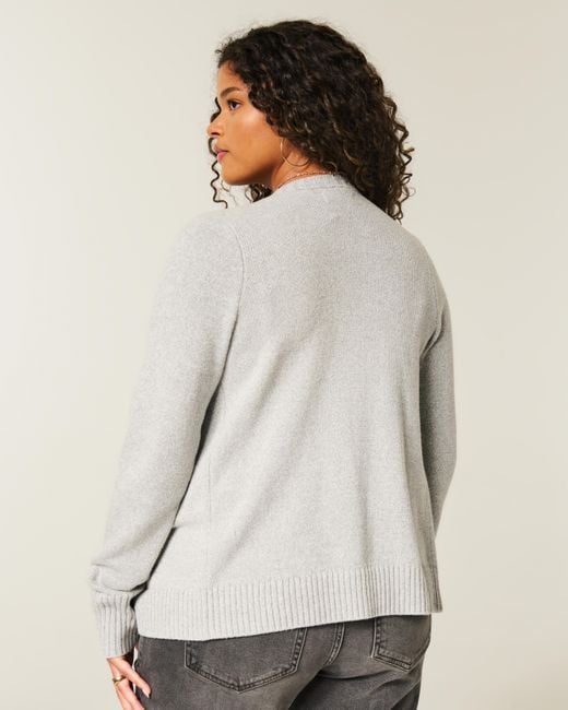 Hollister Gray Easy Fringe No-close Cardigan