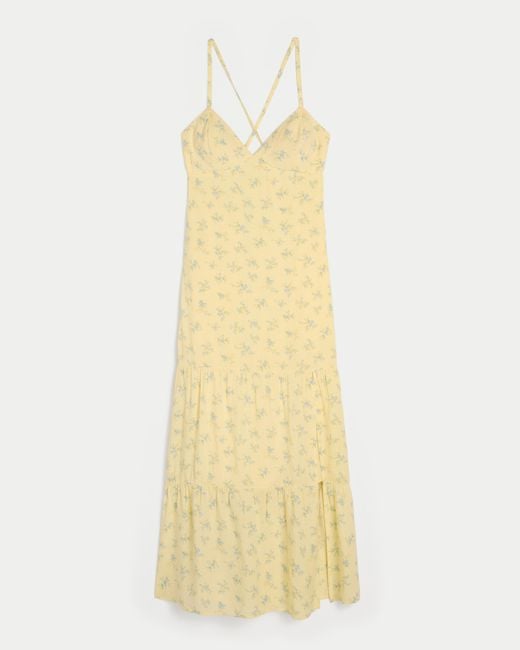 Hollister Metallic Open Back Maxi Dress