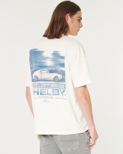Hollister Blue Boxy Shelby Gt 500 Graphic Tee for men