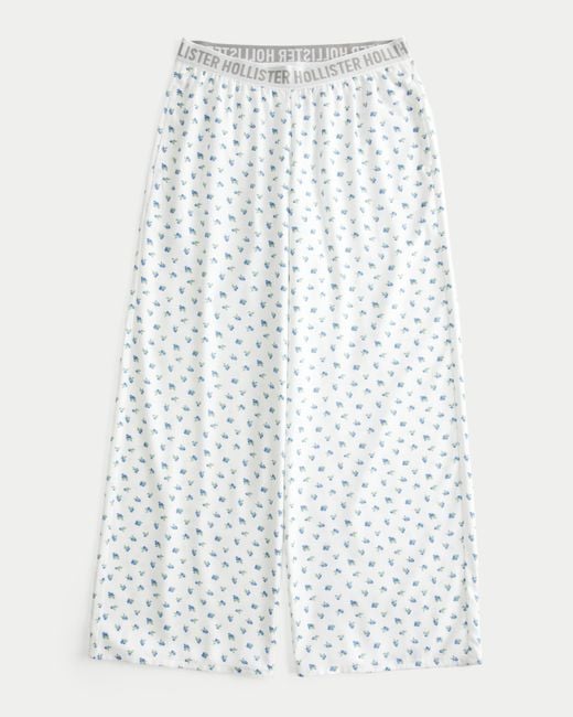 Hollister White 24/7 Baggy Flannel Pajama Pants