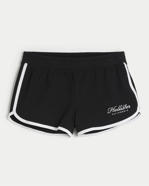 Hollister Black Knit Logo Shorts