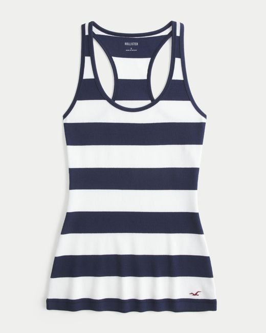 Hollister Blue Icon Racerback Tank