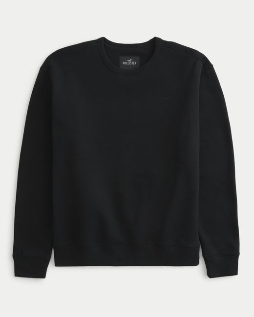 Hollister Black Icon Crew Sweatshirt for men