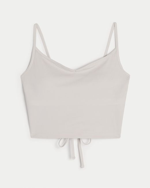 Hollister White Gilly Hicks Active Energize Lace-up Tank