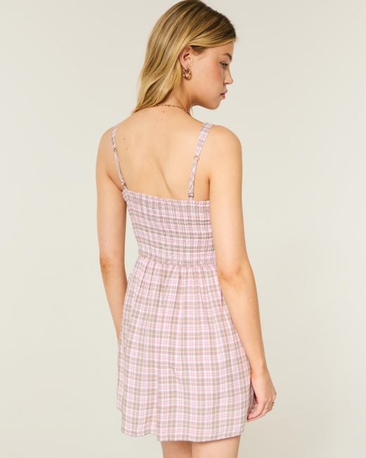 Hollister Pink Scoop Babydoll Mini Dress
