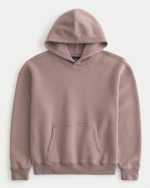 Hollister Brown Boxy Hoodie for men