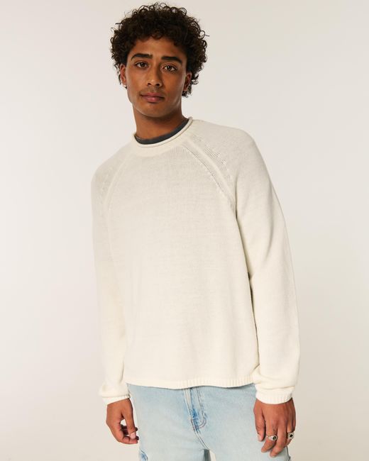Hollister Natural Boxy Roll-neck Crew Sweater for men