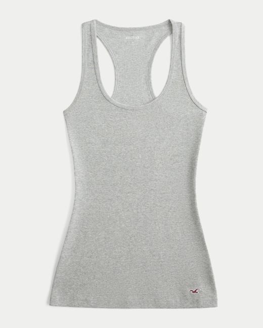 Hollister Gray Icon Racerback Tank