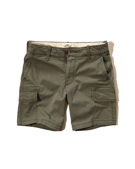 Hollister Green Beach Prep Fit Cargo Shorts for men