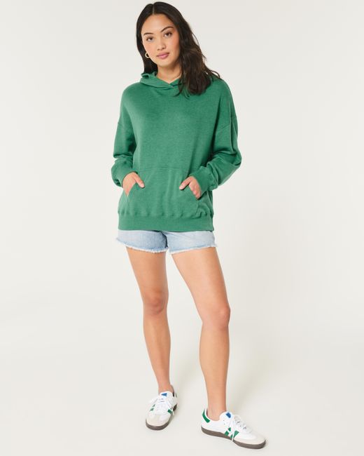 Hollister Green Oversized Terry Hoodie