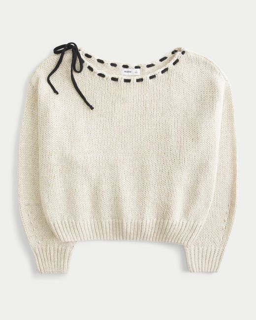Hollister Natural Easy Off-the-shoulder Sweater