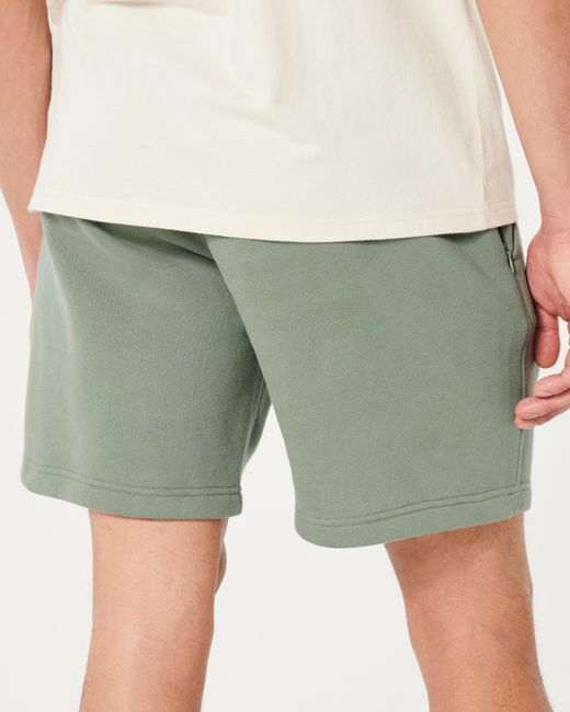 Hollister Fleece-Shorts mit Logo, 18 cm in Green für Herren