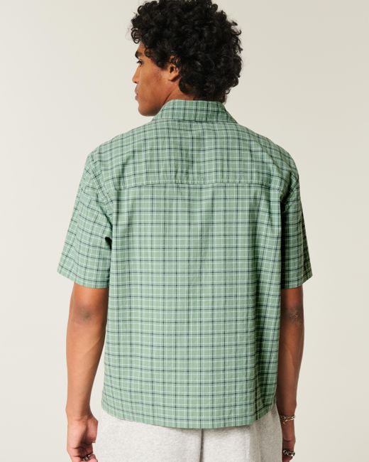 Hollister Green Boxy Short-sleeve Shirt for men