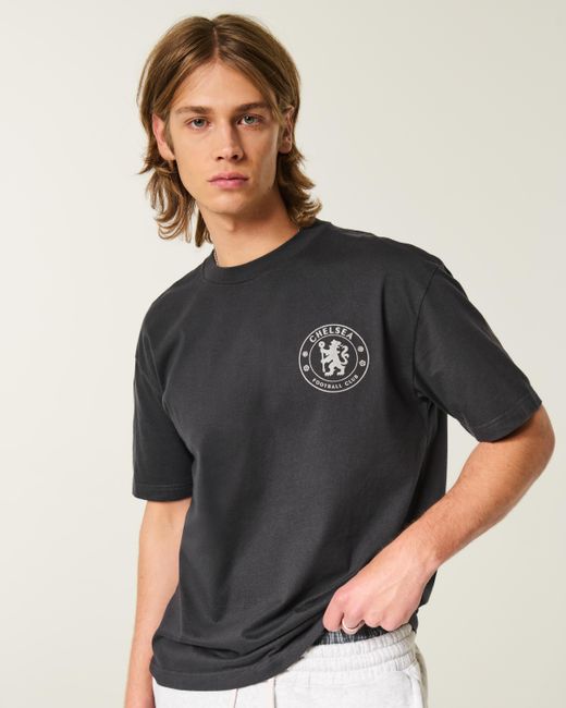 Hollister Black Chelsea Fc Graphic Tee for men