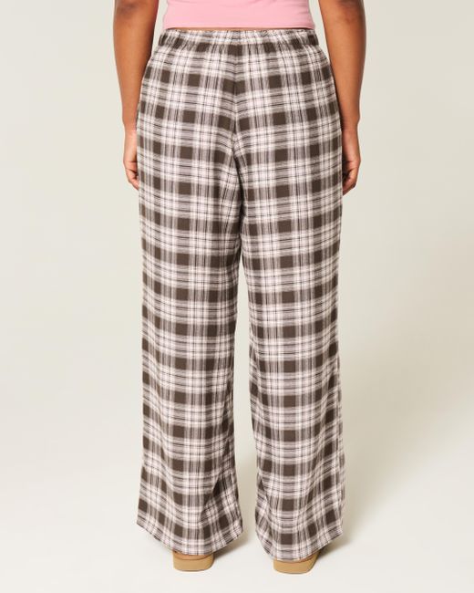 Hollister Gray Baggy Flannel Pants