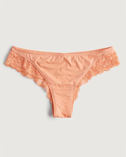 Hollister Pink Gilly Hicks Micro + Lace Cheeky Underwear