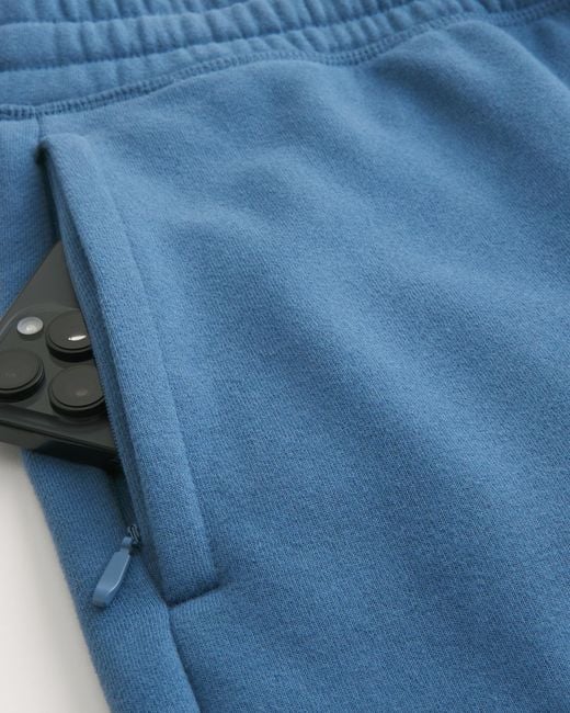 Hollister Blue Super Baggy Logo Sweatpants for men