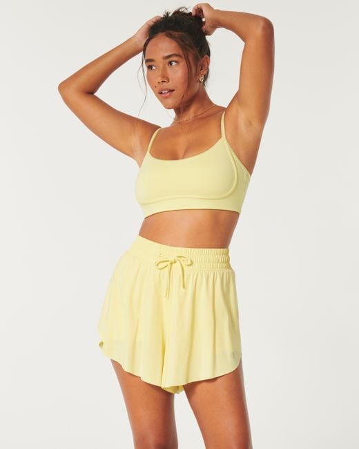 Hollister Yellow Gilly Hicks Active Flutter Shorts