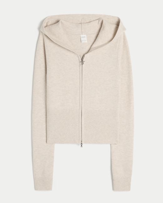 Hollister Natural Gilly Hicks Zip-up Sweater Hoodie