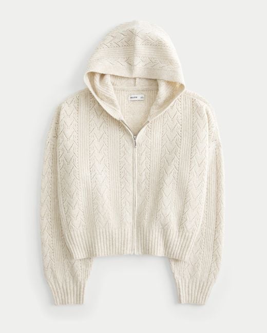 Hollister Natural Fy Cloud Zip-up Sweater Hoodie