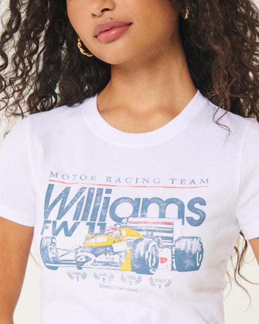 Hollister Blue Baby-Tee mit Williams Racing-Grafik