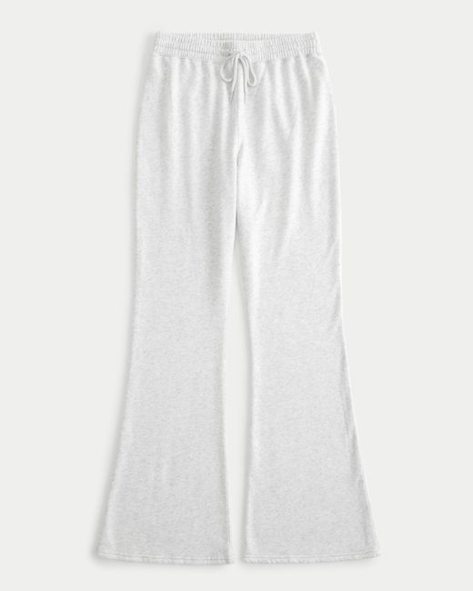 Hollister White Ultra High-rise Fleece Flare Pants