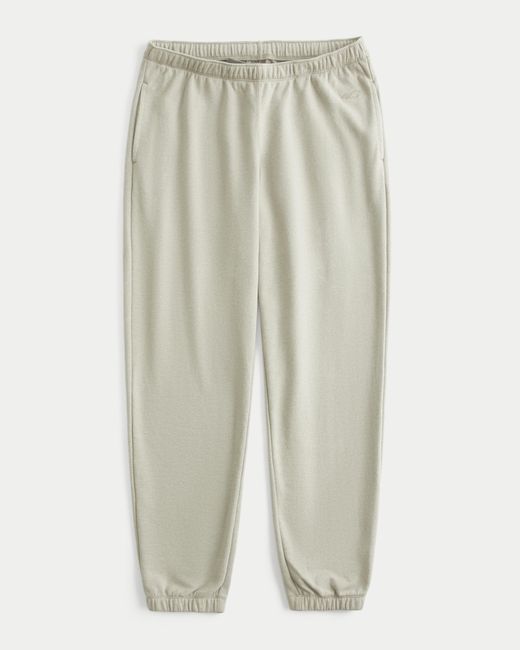 Hollister White Fleece Joggers