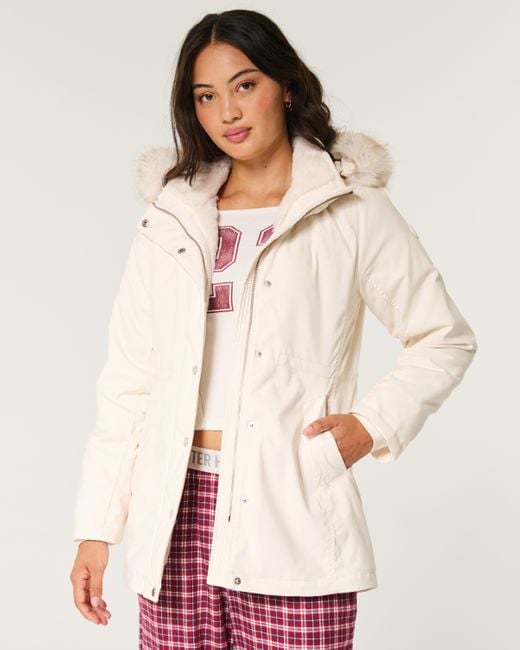 Hollister Natural Faux Fur-lined Parka